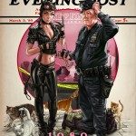 Mulher Gator estilo Norman Rockwell por Ruiz Burgos