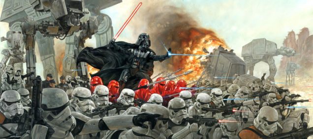 Darth Vader lidera tropas no ataque a base Rebelde em Hoth
