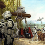 Darth Vader supervisiona a construção do gerador de escudo da segunda Estrela da Morte