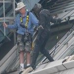 On the set of Captain America, Chadwick Boseman plays the Black Panther
Featuring: Chadwick Boseman, Sebastian Stan
Where: Berlin, Germany
When: 12 Aug 2015