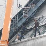 On the set of Captain America, Chadwick Boseman plays the Black Panther
Featuring: Chadwick Boseman, Sebastian Stan
Where: Berlin, Germany
When: 12 Aug 2015