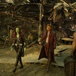 Guardians Of The Galaxy Vol. 2..L to R: Gamora (Zoe Saldana), Star-Lord/Peter Quill (Chris Pratt) and Drax (Dave Bautista)..Ph: Film Frame..©Marvel Studios 2017
