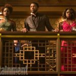 Marvel Studios' BLACK PANTHER
L to R: Nakia (Lupita Nyong'o), T'Challa/Black Panther (Chadwick Boseman) and Okoye (Danai Gurira)
Credit: Matt Kennedy/©Marvel Studios 2018