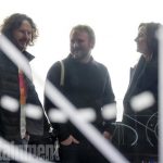 Star Wars: The Last JediL to R: Producer Ram Bergman, Director Rian Johnson, and Producer Kathleen Kennedy on setCredit: David James/ILM/© 2017 Lucasfilm Ltd.