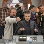 Star Wars: The Last JediL to R: Director Rian Johnson with Carrie Fisher (Leia) on setCredit: David James/ILM/© 2017 Lucasfilm Ltd.