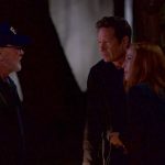 THE X-FILES:  L-R:  Mitch Pileggi, David Duchovny and Gillian Anderson in the "This" episode of THE X-FILES airing Wednesday, Jan. 10 (8:00-9:00 PM ET/PT) on FOX. ©2017 Fox Broadcasting Co. Cr:  Shane Harvey/FOX