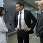 THE X-FILES:  L-R:  Guest star    , David Duchovny and Mitch Pileggi in the "My Struggle III" season premiere episode of THE X-FILES airing Wednesday, Jan. 3 (8:00-9:00 PM ET/PT) on FOX. ©2017 Fox Broadcasting Co. Cr: Robert Falconer/FOX