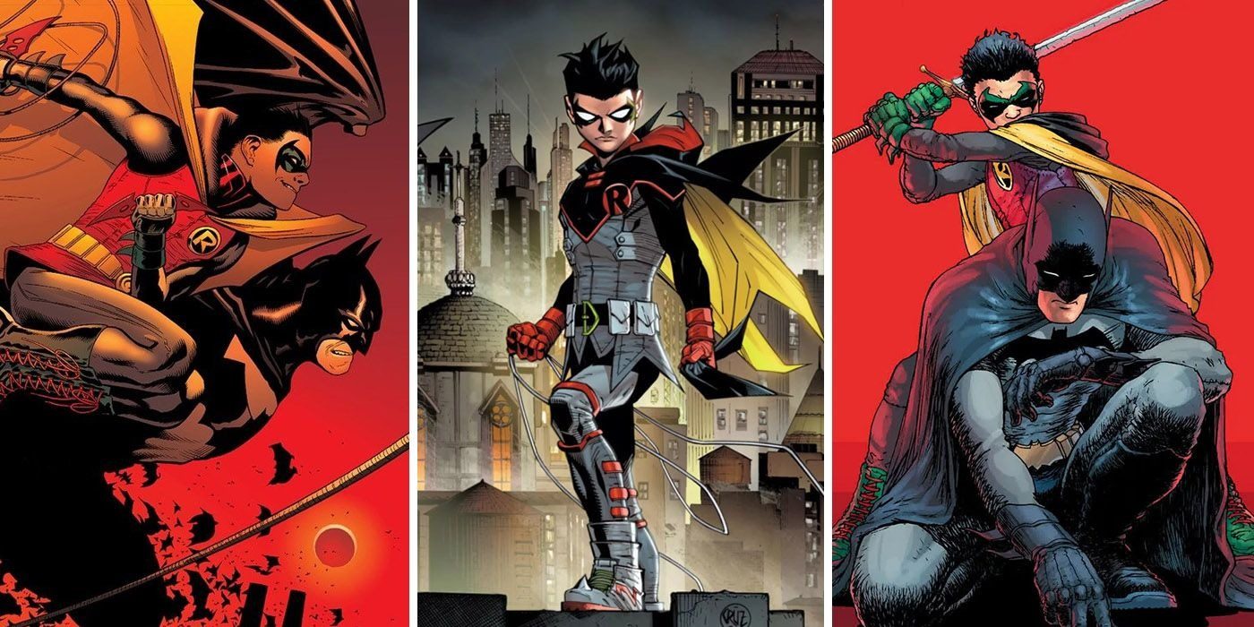 Damian Wayne como Robin em arte da DC Comics