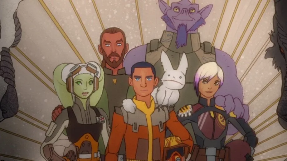A tripulação da Ghost na série animada Star Wars Rebels