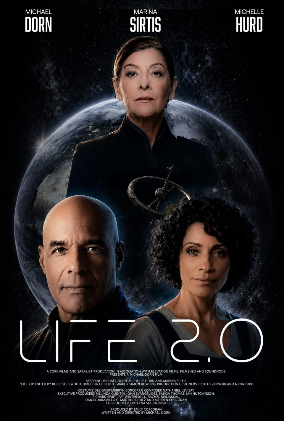 Cartaz oficial do filme Life 2.0 com Michael Dorn, Marina Sirtis e Michelle Hurd